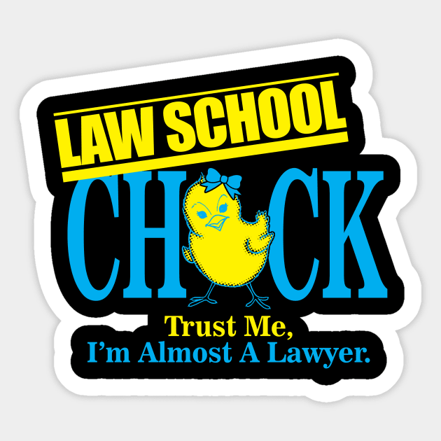 Law School Chick Sticker by PattisonAvePhanatics